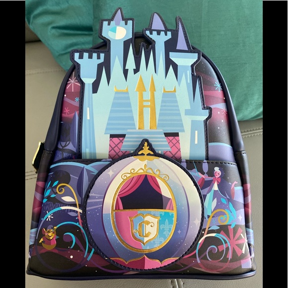 Loungefly Disney Cinderella Castle Series Mini Backpack & Wallet - Picture 2 of 9